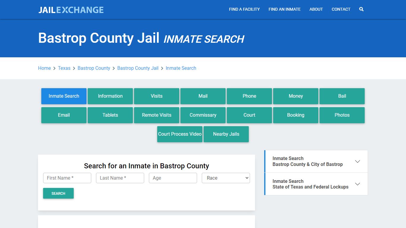 Bastrop County Jail, TX Inmate Search: Roster & Mugshots