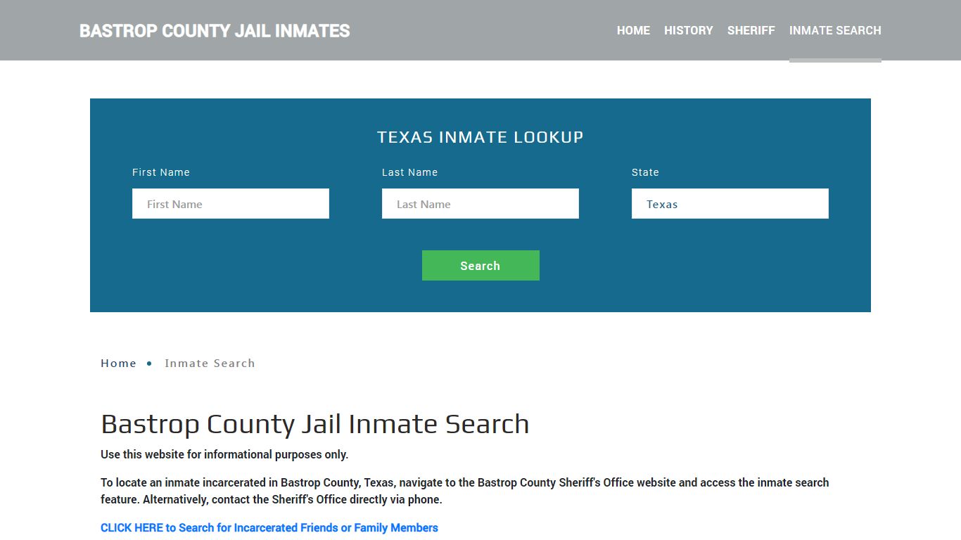 Bastrop County, TX Detainee Lookup